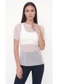 Camiseta Blanca En Malla Para Mujer de Belife