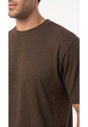 Camiseta Café Con Textura Para Hombre