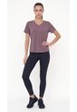 Camiseta Deportiva Manga Corta Lila Para Mujer de Belife