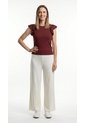 Pantalón Ivory Ancho En Scuba Para Mujer de Belife