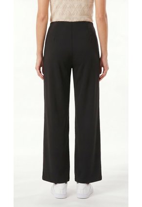 Pantalón Negro Ancho En Scuba Para Mujer