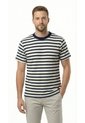 Camiseta Manga Corta Con Rayas Para Hombre de Belife