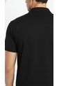 Camiseta Polo Negra Cuello Cubano Para Hombre de Belife