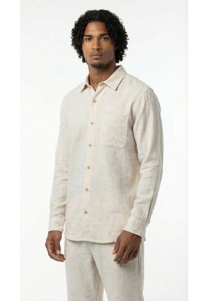 Camisa Semilla Manga Larga En Lino Para Hombre