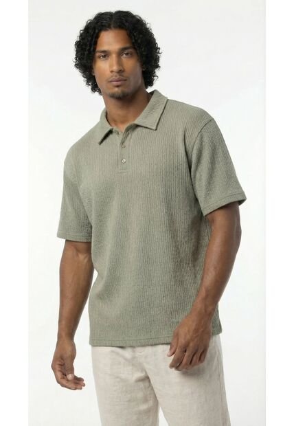 Camiseta Polo Verde Manga Corta Para Hombre