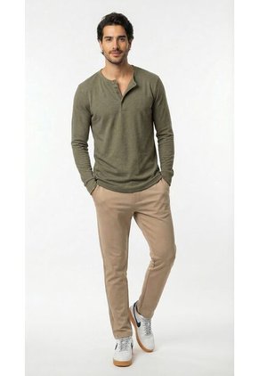 Pantalón Café Bota Recta Para Hombre