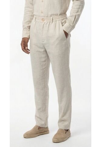 Pantalón De Lino Silueta Regular Para Hombre Belife