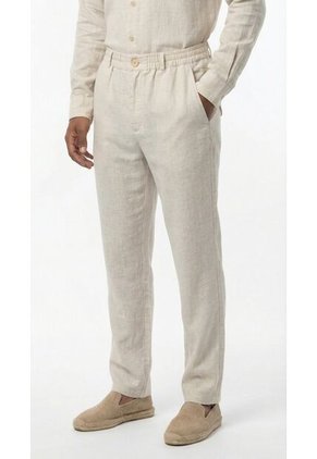Pantalón De Lino Silueta Regular Para Hombre
