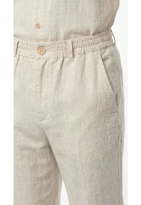 Pantalón De Lino Silueta Regular Para Hombre