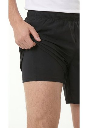 Pantaloneta Running Negra Con Ciclista Para Hombre