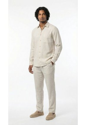 Pantalón De Lino Silueta Regular Para Hombre