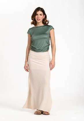 Camiseta Manga Corta Verde Para Mujer