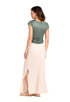 Camiseta Manga Corta Verde Para Mujer