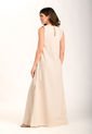 Vestido Largo Manga Sisa Beige Para Mujer de Belife
