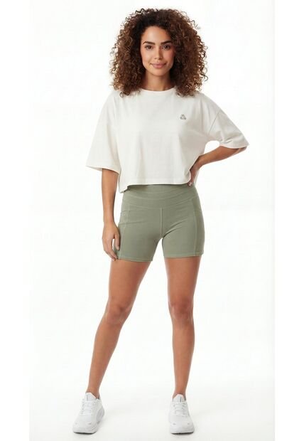 Camiseta Deportiva Oversize  Ivory Mujer