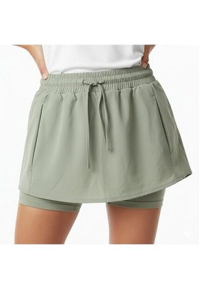 Falda Deportiva Verde Para Mujer