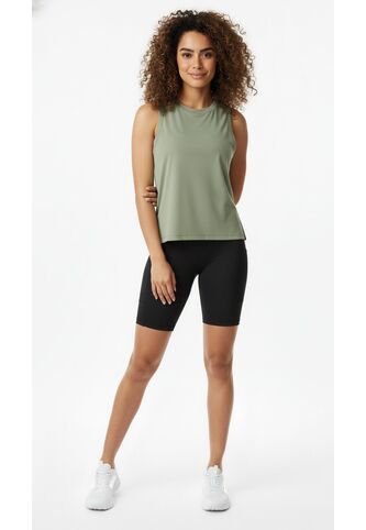 Camiseta Deportiva Verde Manga Sisa Para Mujer Belife