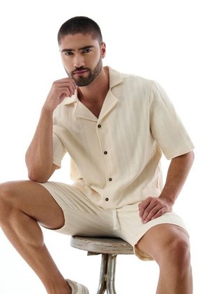 Camisa Resort Manga Corta Para Hombre