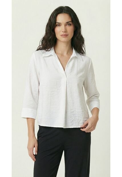 Blusa Manga 3/4 Ivory Para Mujer