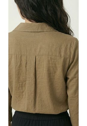 Blusa Manga 3/4 Café Para Mujer