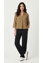 Blusa Manga 3/4 Café Para Mujer de Belife
