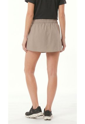Falda Deportiva Taupe Con Ciclista Interno Para Mujer