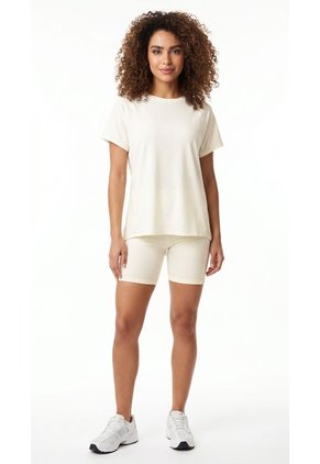 Camiseta Deportiva Ivory Con Espalda Cruzada Para Mujer