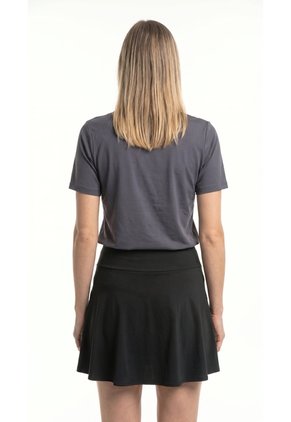Camiseta Deportiva Manga Corta Gris Para Mujer