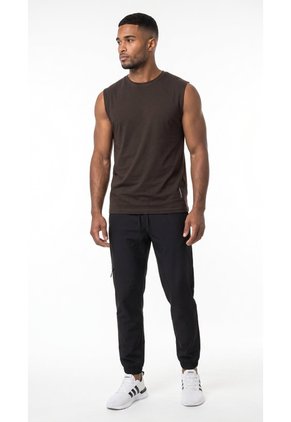 Pantalón Deportivo Negro Con Bota Elástica Para Hombre