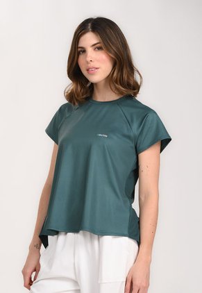 Camiseta Manga Corta Verde Para Mujer