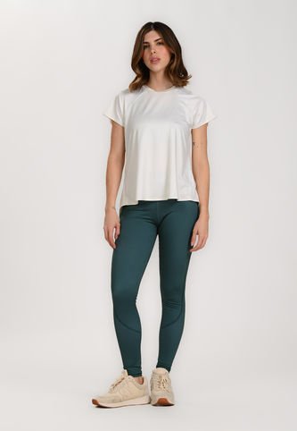 Camiseta Manga Corta Blanca Para Mujer Belife