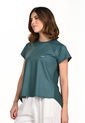 Camiseta Manga Corta Verde Para Mujer de Belife