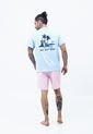 Camiseta De Playa Azul Cielo Oscuro Con Estampado Frontal, Posterior Para Hombre Belife de Belife