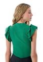 Blusa Verde Con Boleros de Belife