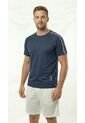 Camiseta Deportiva Azul Manga Ranglán Para Hombre de Belife