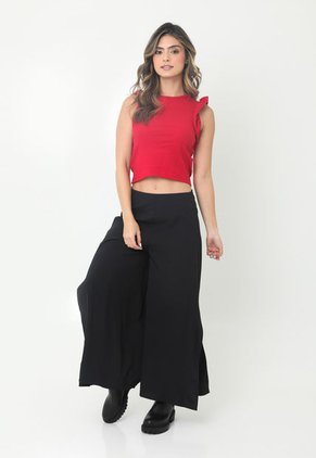 Camiseta Roja Manga Sisa Con Bolero Recogido Para Mujer Belife