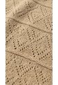 Camiseta Manga Sisa Tejido Crochet Tabaco Para Mujer de Belife