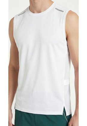 Camiseta Manga Sisa Deportiva Blanca Para Hombre