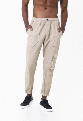 Pantalón Café Con Bolsillos Laterales Para Hombre Belife