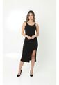 Vestido Largo Negro Para Mujer de Belife