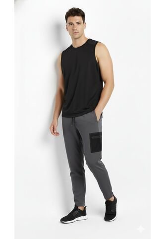 Camiseta Deportiva Manga Sisa Negra Para Hombre Belife