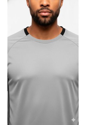 Camiseta Deportiva Gris Para Hombre