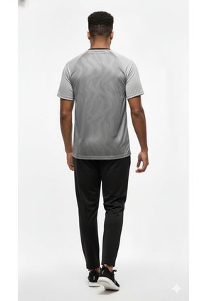 Camiseta Deportiva Gris Para Hombre