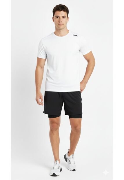 Camiseta Deportiva Blanca Para Hombre