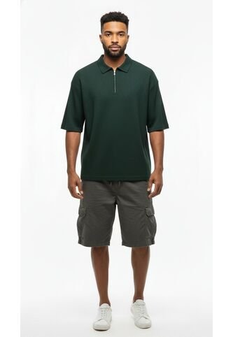 Bermuda Cargo Gris Para Hombre Belife