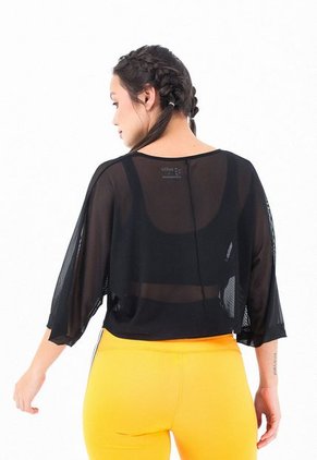 Camiseta Crop En Malla Para Mujer Belife