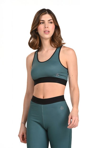 Top Doble Uso Verde Para Mujer