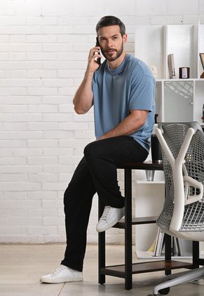 Pantalón Cargo Negro En Algodón Para Hombre