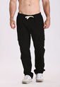 Pantalón Cargo Negro En Algodón Para Hombre de Belife
