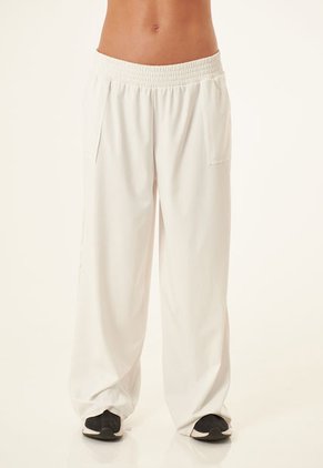 Pantalón Con Bolsillos Blanco Para Mujer